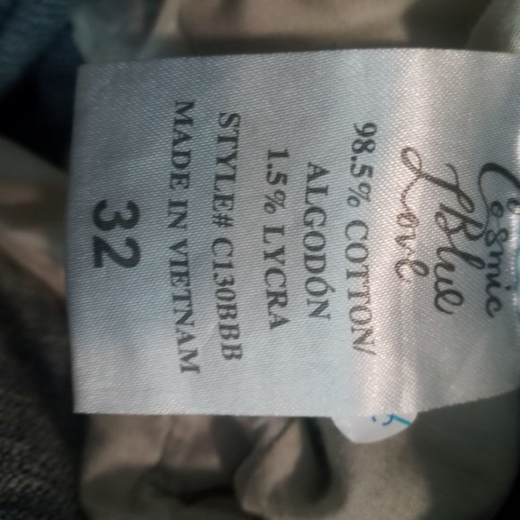 Cosmic Blue Love Jeans Womens Sz 32 Blue Denim Skinny Venus Mid Rise Relaxed Ski - Picture 9 of 12